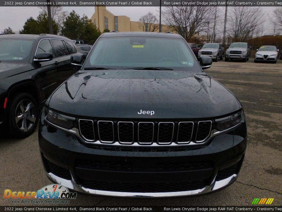 2022 Jeep Grand Cherokee L Limited 4x4 Diamond Black Crystal Pearl / Global Black Photo #2