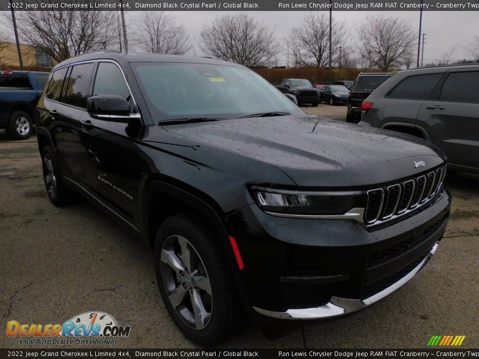 2022 Jeep Grand Cherokee L Limited 4x4 Diamond Black Crystal Pearl / Global Black Photo #3