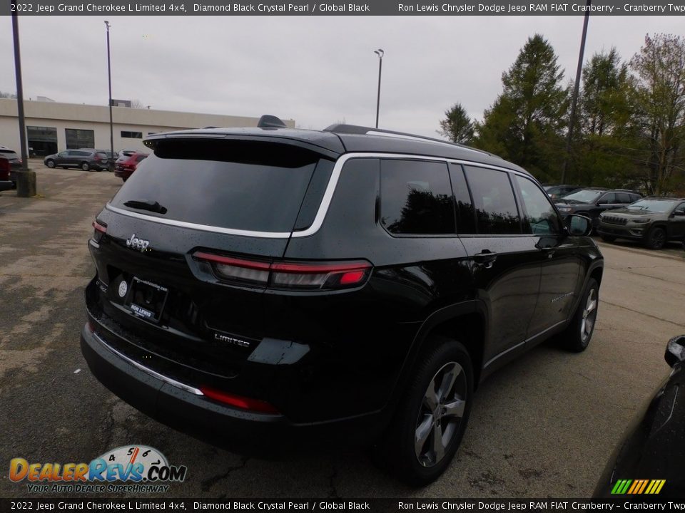 2022 Jeep Grand Cherokee L Limited 4x4 Diamond Black Crystal Pearl / Global Black Photo #4