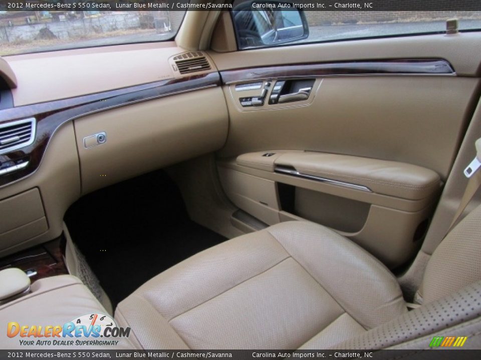 2012 Mercedes-Benz S 550 Sedan Lunar Blue Metallic / Cashmere/Savanna Photo #14