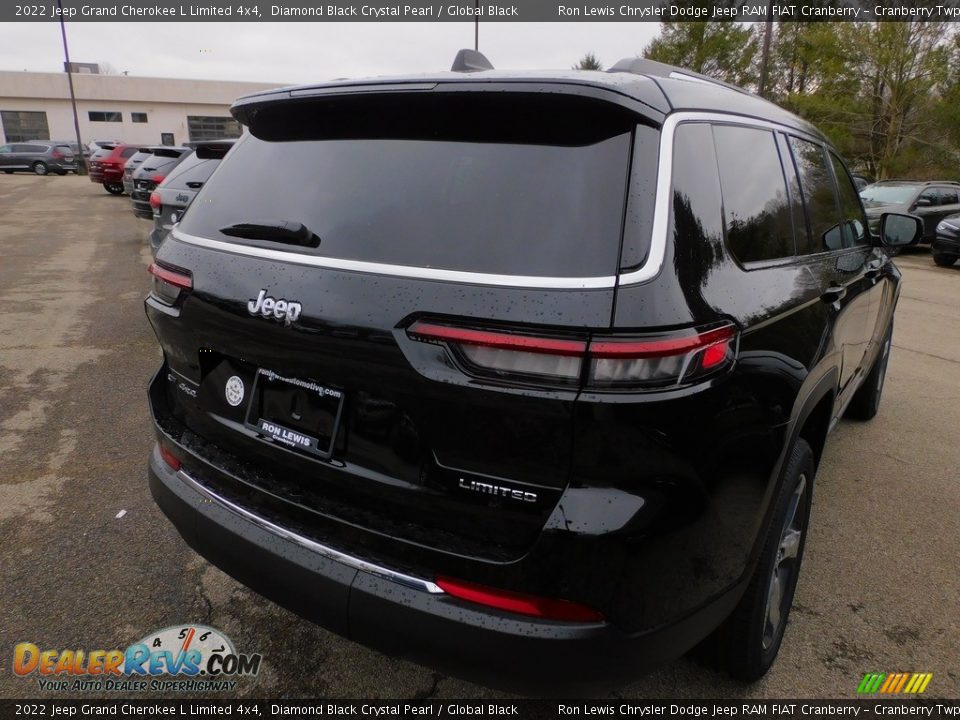 2022 Jeep Grand Cherokee L Limited 4x4 Diamond Black Crystal Pearl / Global Black Photo #5