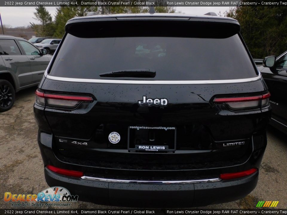 2022 Jeep Grand Cherokee L Limited 4x4 Diamond Black Crystal Pearl / Global Black Photo #6