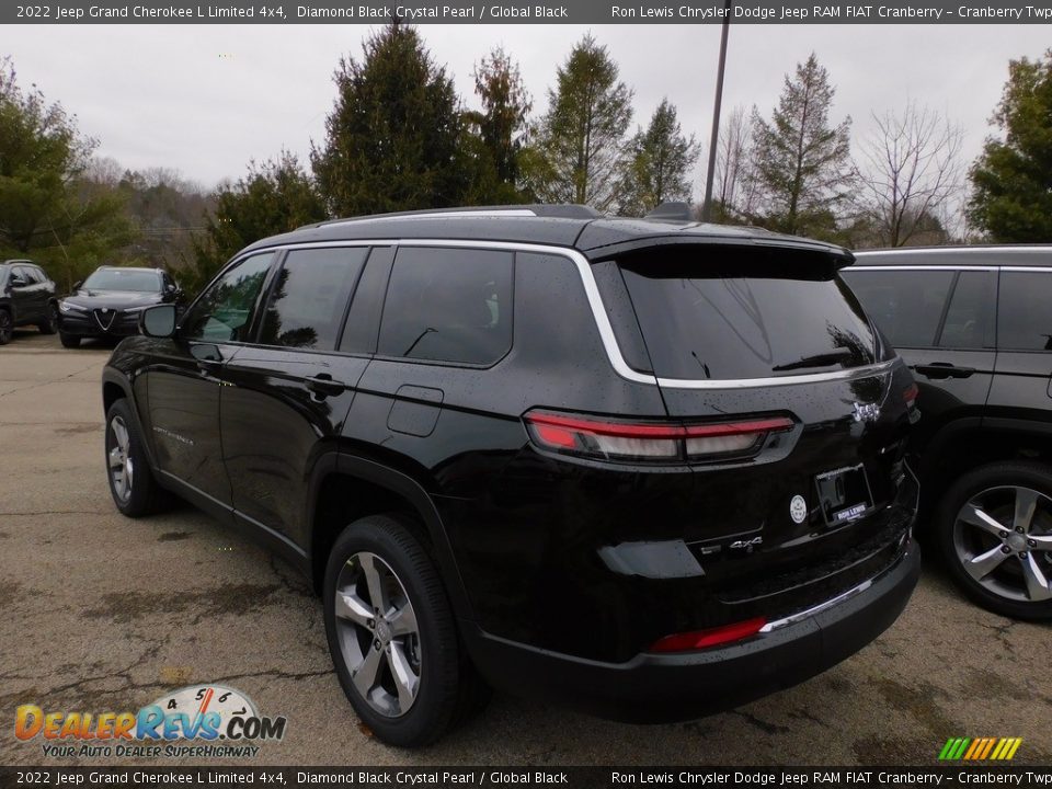 2022 Jeep Grand Cherokee L Limited 4x4 Diamond Black Crystal Pearl / Global Black Photo #8