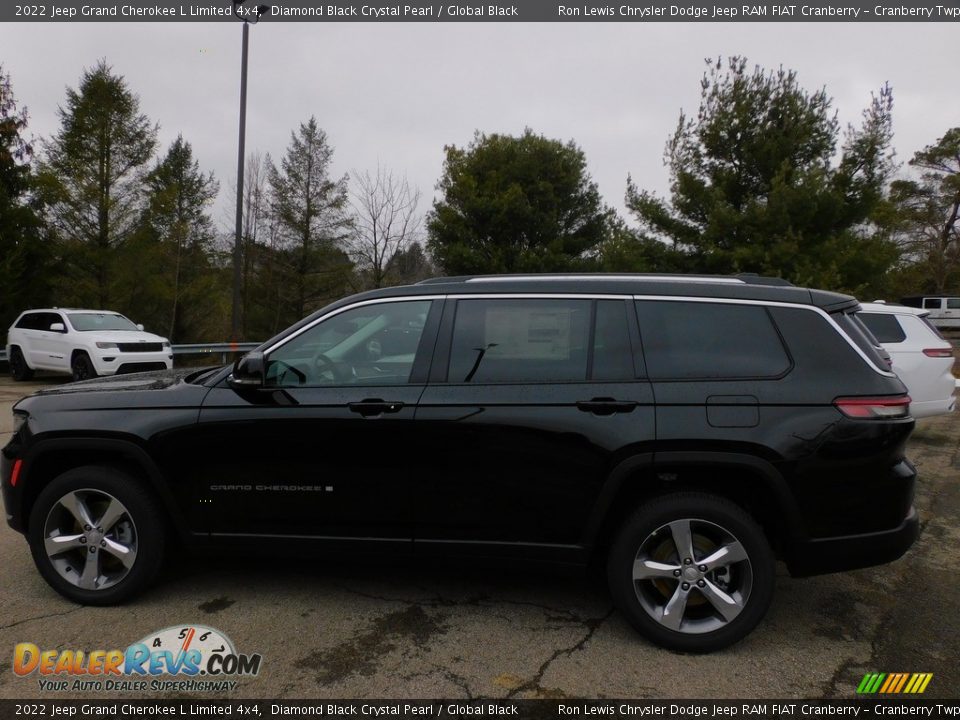 2022 Jeep Grand Cherokee L Limited 4x4 Diamond Black Crystal Pearl / Global Black Photo #9