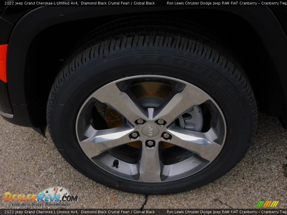 2022 Jeep Grand Cherokee L Limited 4x4 Diamond Black Crystal Pearl / Global Black Photo #10