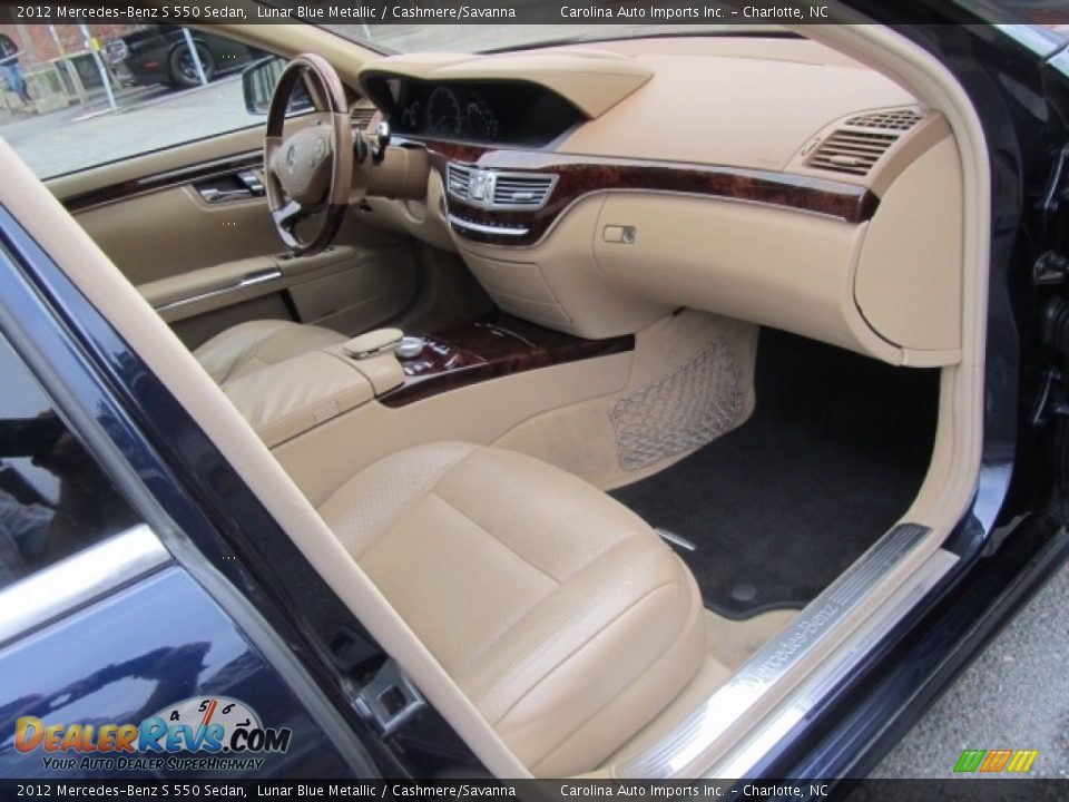 2012 Mercedes-Benz S 550 Sedan Lunar Blue Metallic / Cashmere/Savanna Photo #21