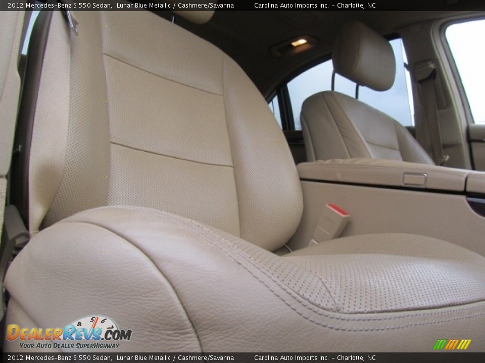 2012 Mercedes-Benz S 550 Sedan Lunar Blue Metallic / Cashmere/Savanna Photo #22