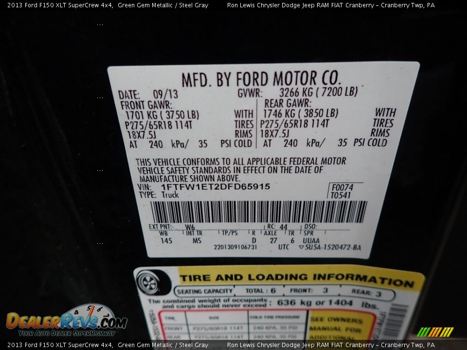 2013 Ford F150 XLT SuperCrew 4x4 Green Gem Metallic / Steel Gray Photo #5