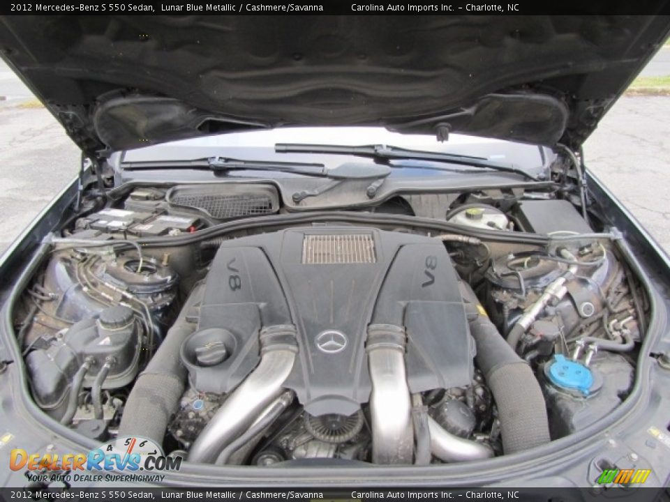 2012 Mercedes-Benz S 550 Sedan Lunar Blue Metallic / Cashmere/Savanna Photo #25