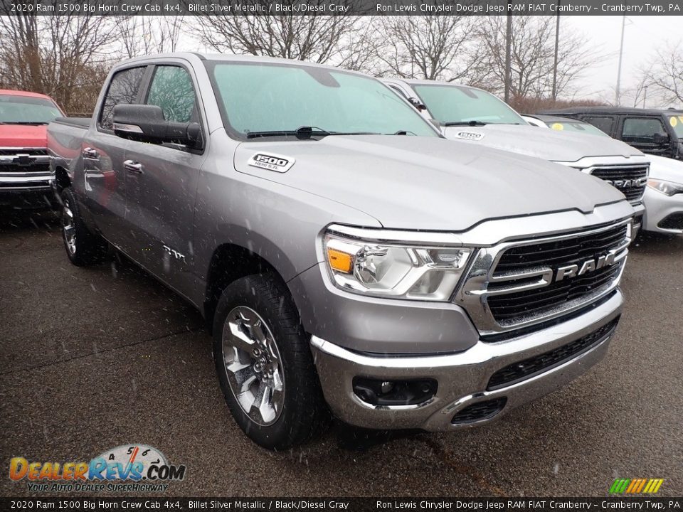 2020 Ram 1500 Big Horn Crew Cab 4x4 Billet Silver Metallic / Black/Diesel Gray Photo #2