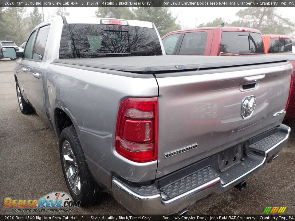 2020 Ram 1500 Big Horn Crew Cab 4x4 Billet Silver Metallic / Black/Diesel Gray Photo #3