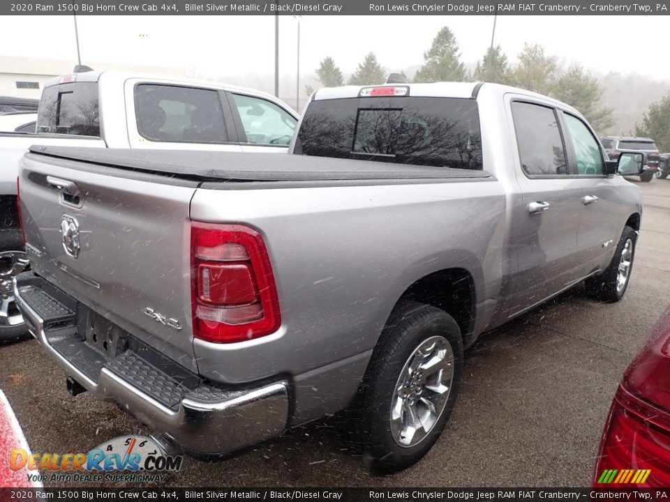 2020 Ram 1500 Big Horn Crew Cab 4x4 Billet Silver Metallic / Black/Diesel Gray Photo #4