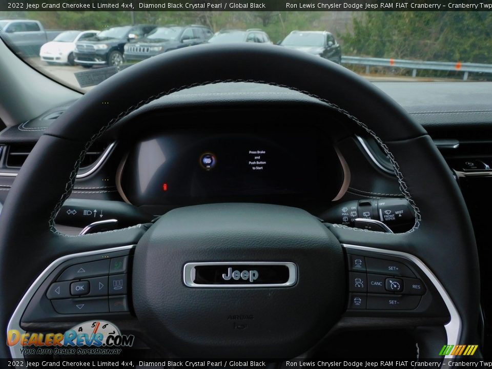 2022 Jeep Grand Cherokee L Limited 4x4 Diamond Black Crystal Pearl / Global Black Photo #19