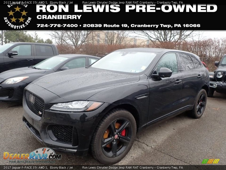 2017 Jaguar F-PACE 35t AWD S Ebony Black / Jet Photo #1