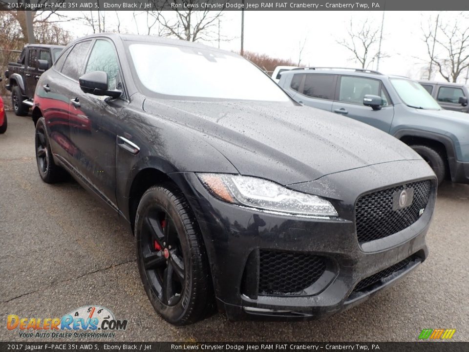 2017 Jaguar F-PACE 35t AWD S Ebony Black / Jet Photo #2