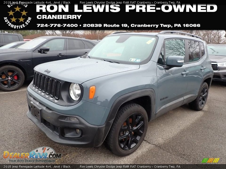 2018 Jeep Renegade Latitude 4x4 Anvil / Black Photo #1