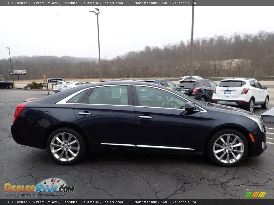 2013 Cadillac XTS Premium AWD Sapphire Blue Metallic / Shale/Cocoa Photo #5