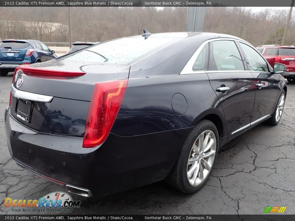 2013 Cadillac XTS Premium AWD Sapphire Blue Metallic / Shale/Cocoa Photo #8