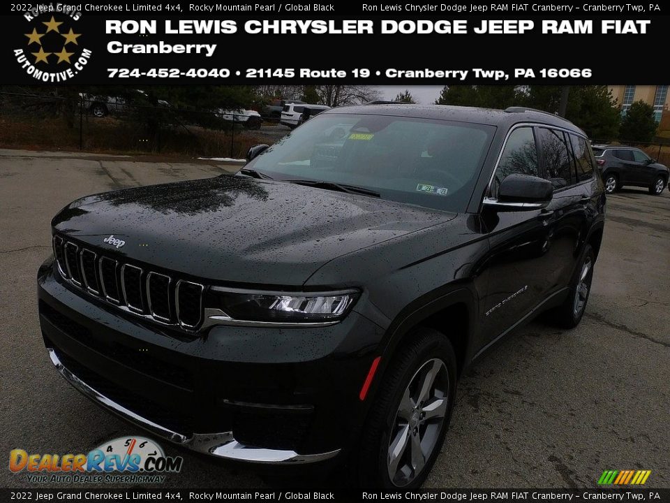2022 Jeep Grand Cherokee L Limited 4x4 Rocky Mountain Pearl / Global Black Photo #1
