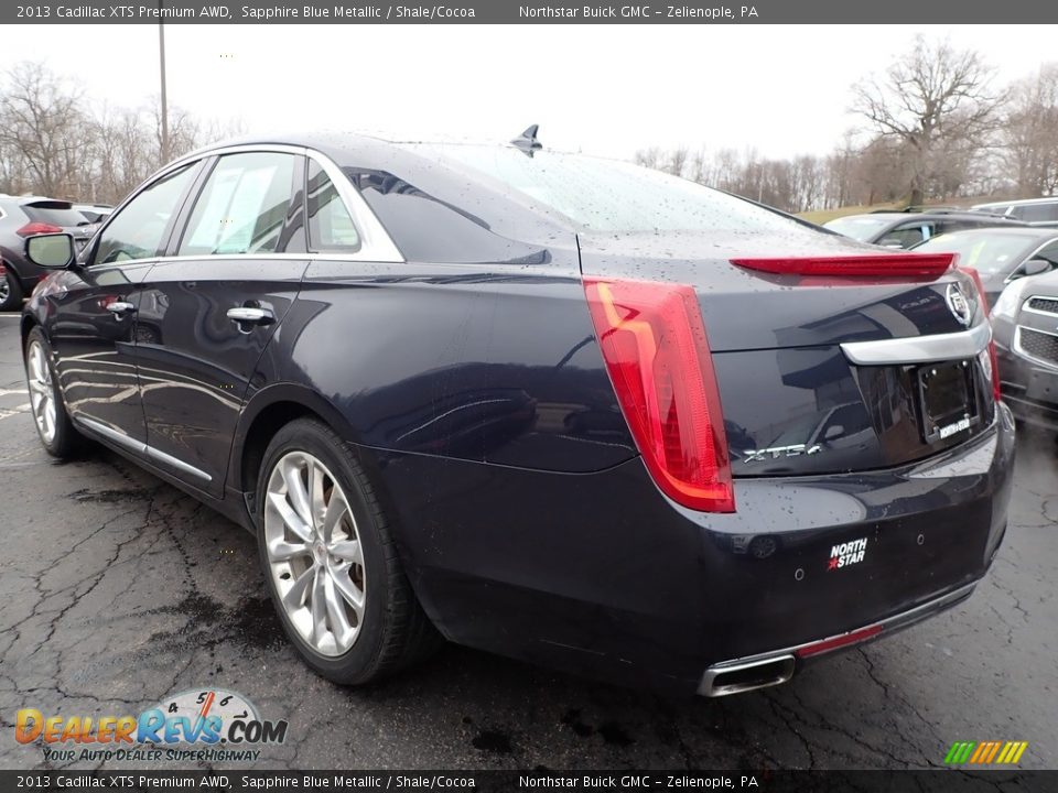 2013 Cadillac XTS Premium AWD Sapphire Blue Metallic / Shale/Cocoa Photo #11