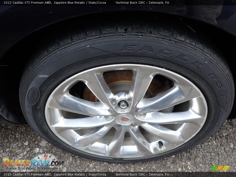 2013 Cadillac XTS Premium AWD Sapphire Blue Metallic / Shale/Cocoa Photo #12