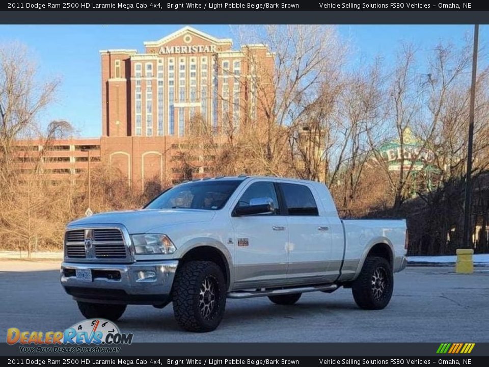 2011 Dodge Ram 2500 HD Laramie Mega Cab 4x4 Bright White / Light Pebble Beige/Bark Brown Photo #1