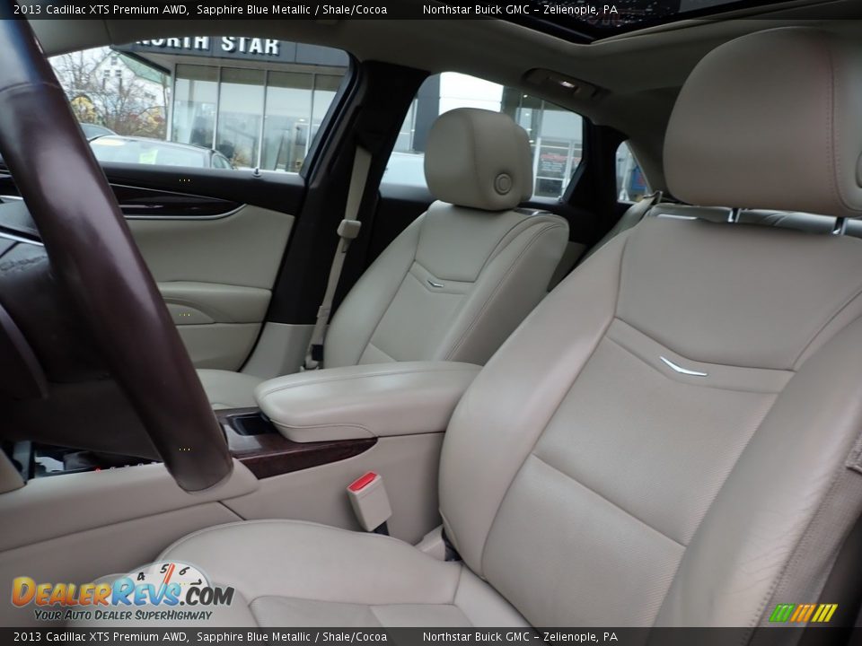 2013 Cadillac XTS Premium AWD Sapphire Blue Metallic / Shale/Cocoa Photo #15