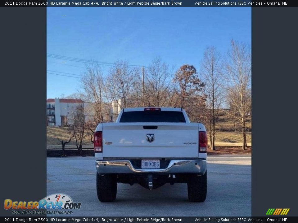 2011 Dodge Ram 2500 HD Laramie Mega Cab 4x4 Bright White / Light Pebble Beige/Bark Brown Photo #5