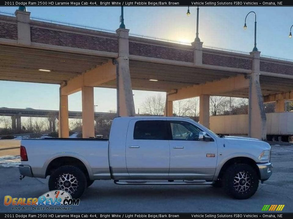 2011 Dodge Ram 2500 HD Laramie Mega Cab 4x4 Bright White / Light Pebble Beige/Bark Brown Photo #6