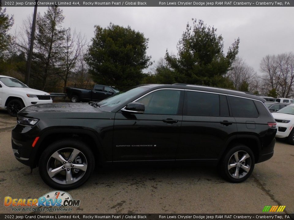 2022 Jeep Grand Cherokee L Limited 4x4 Rocky Mountain Pearl / Global Black Photo #9