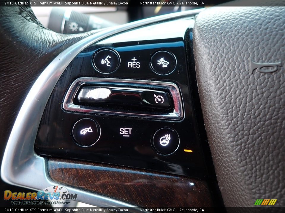 2013 Cadillac XTS Premium AWD Sapphire Blue Metallic / Shale/Cocoa Photo #21