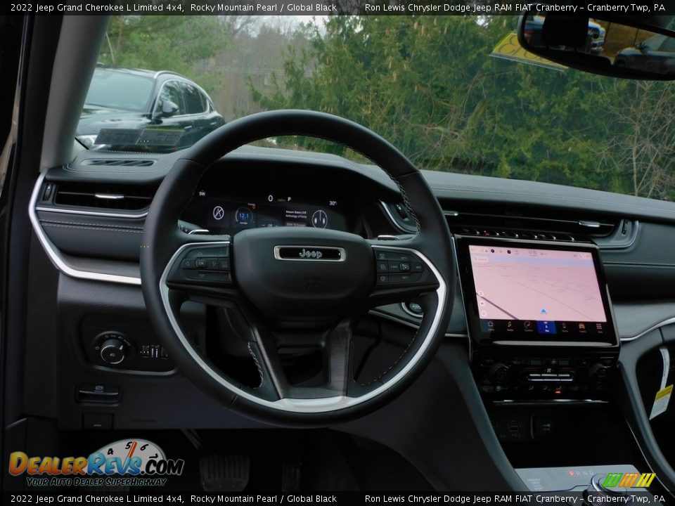 2022 Jeep Grand Cherokee L Limited 4x4 Rocky Mountain Pearl / Global Black Photo #14
