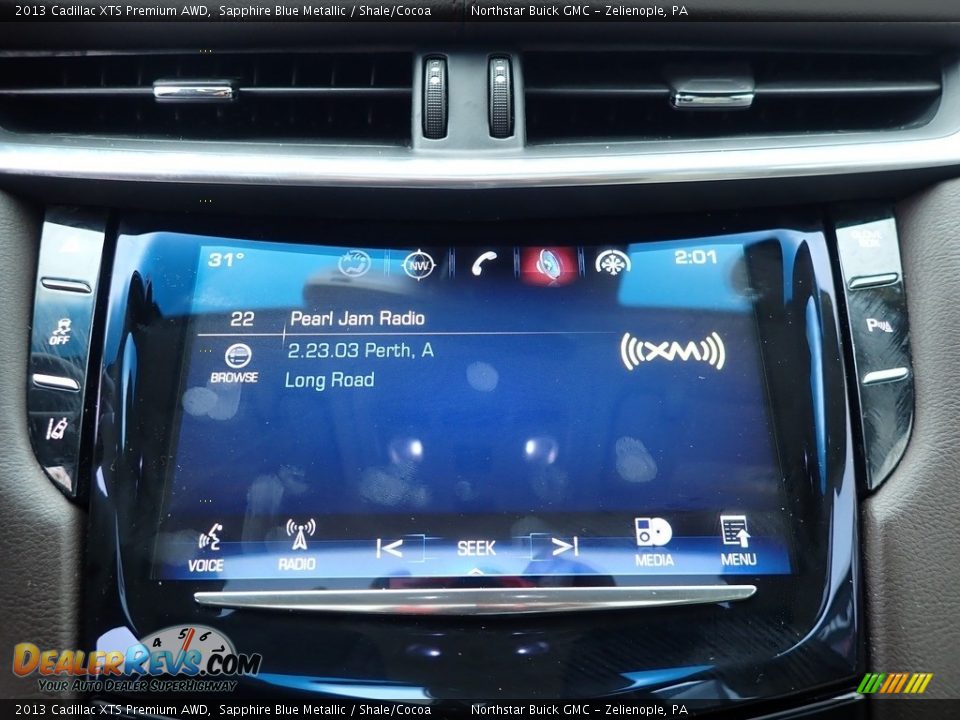 2013 Cadillac XTS Premium AWD Sapphire Blue Metallic / Shale/Cocoa Photo #23