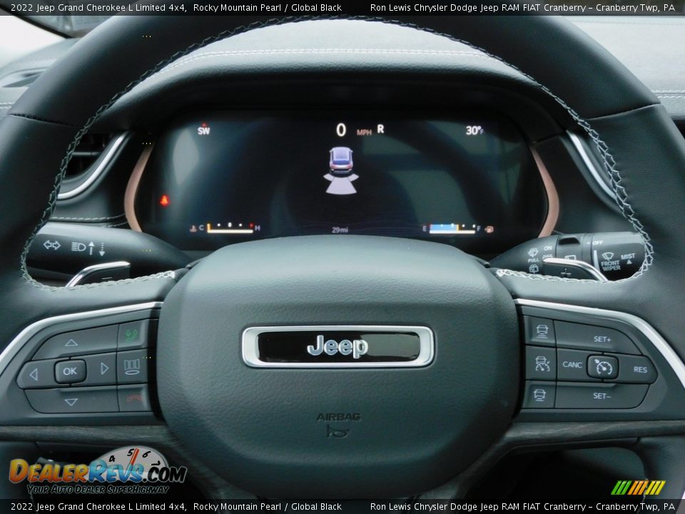 2022 Jeep Grand Cherokee L Limited 4x4 Rocky Mountain Pearl / Global Black Photo #20