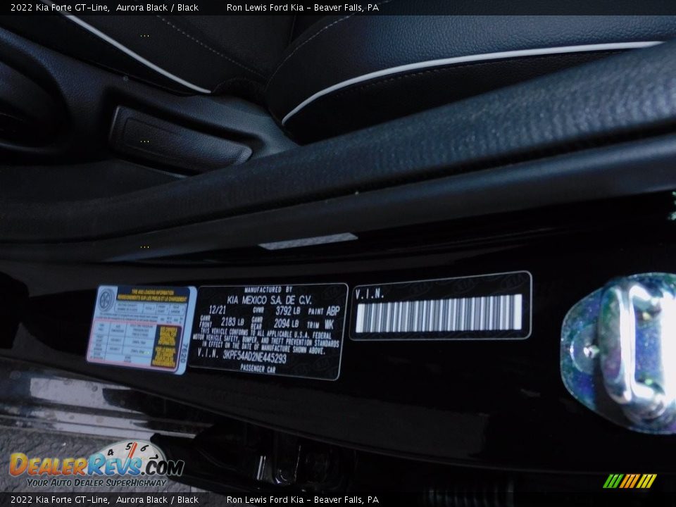2022 Kia Forte GT-Line Aurora Black / Black Photo #20