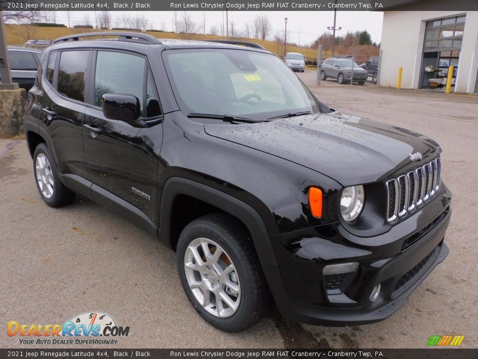 2021 Jeep Renegade Latitude 4x4 Black / Black Photo #3