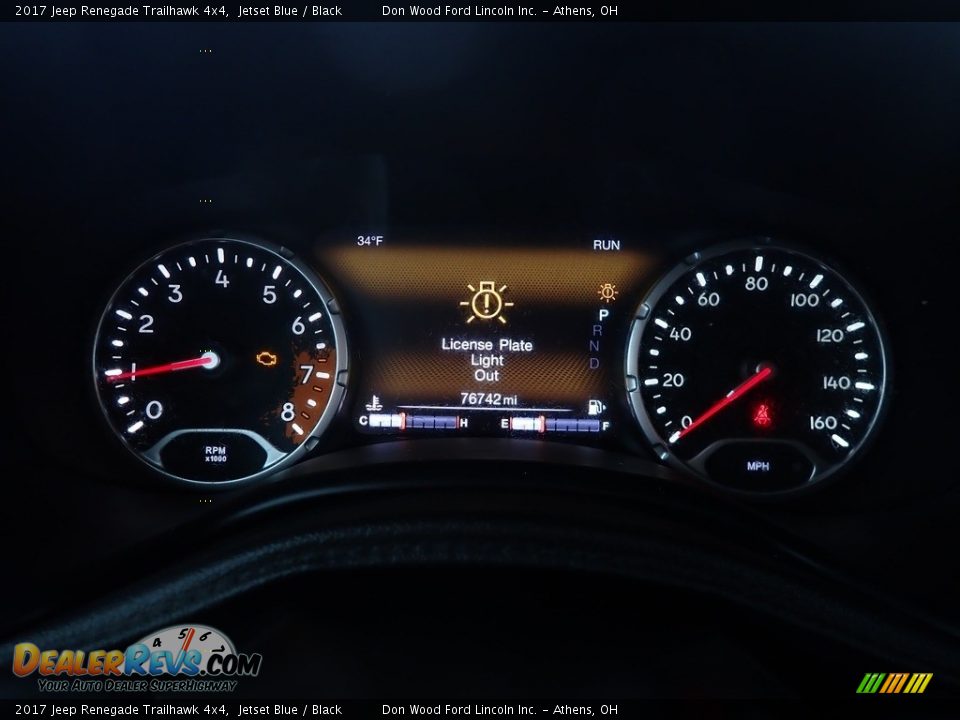 2017 Jeep Renegade Trailhawk 4x4 Jetset Blue / Black Photo #30