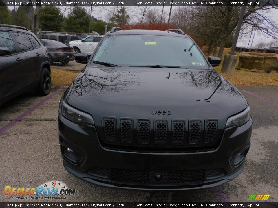 2021 Jeep Cherokee Altitude 4x4 Diamond Black Crystal Pearl / Black Photo #3