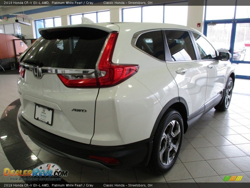 2019 Honda CR-V EX-L AWD Platinum White Pearl / Gray Photo #7