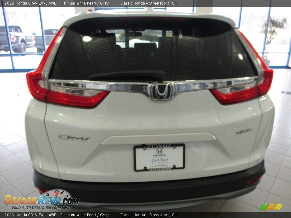 2019 Honda CR-V EX-L AWD Platinum White Pearl / Gray Photo #8