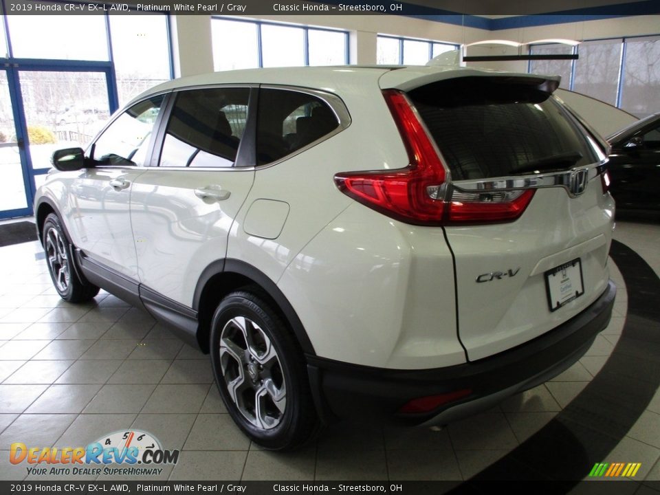 2019 Honda CR-V EX-L AWD Platinum White Pearl / Gray Photo #9
