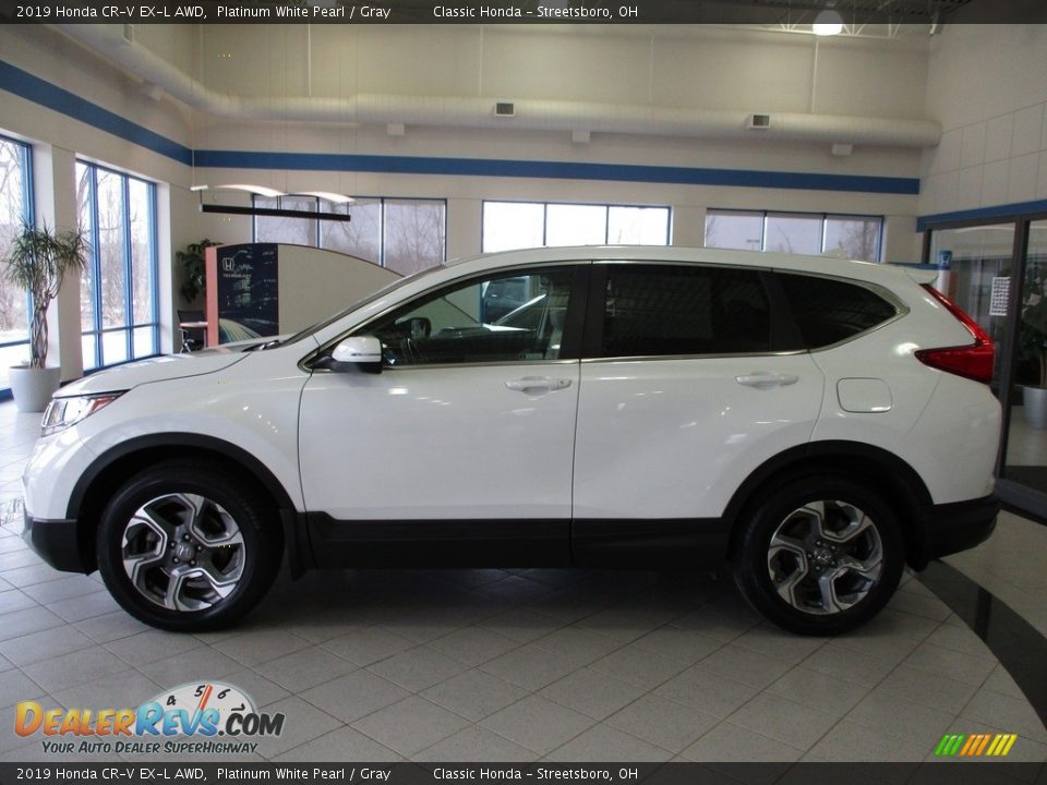 2019 Honda CR-V EX-L AWD Platinum White Pearl / Gray Photo #10
