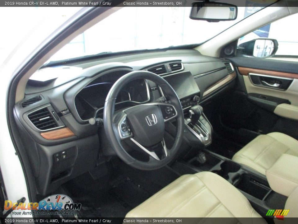 2019 Honda CR-V EX-L AWD Platinum White Pearl / Gray Photo #27