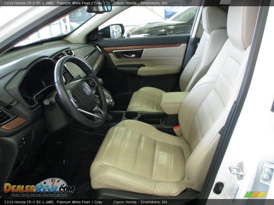 2019 Honda CR-V EX-L AWD Platinum White Pearl / Gray Photo #28