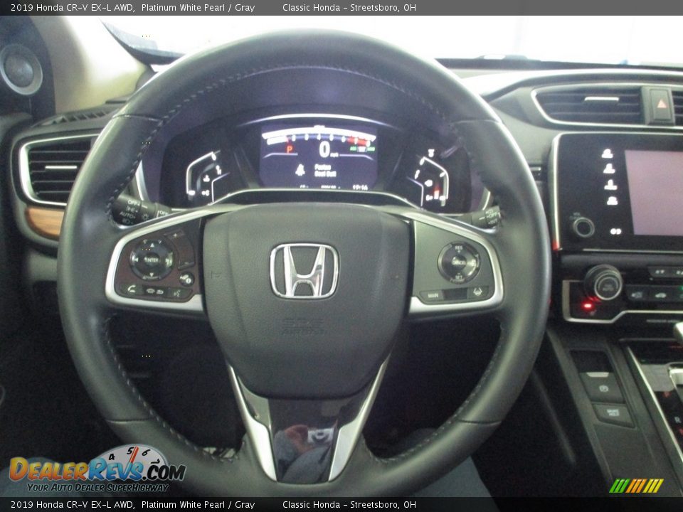 2019 Honda CR-V EX-L AWD Platinum White Pearl / Gray Photo #30