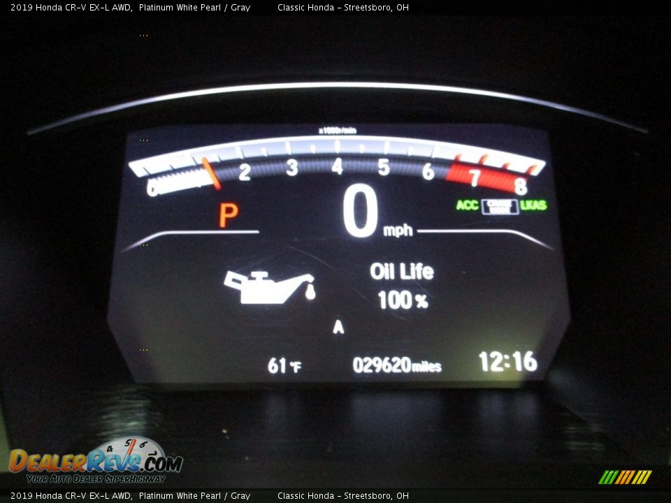 2019 Honda CR-V EX-L AWD Platinum White Pearl / Gray Photo #33