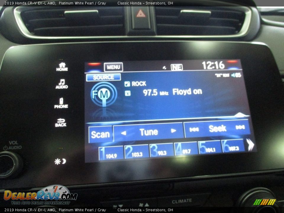 2019 Honda CR-V EX-L AWD Platinum White Pearl / Gray Photo #36