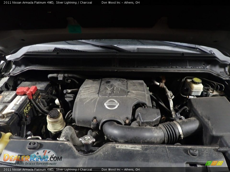 2011 Nissan Armada Platinum 4WD Silver Lightning / Charcoal Photo #9