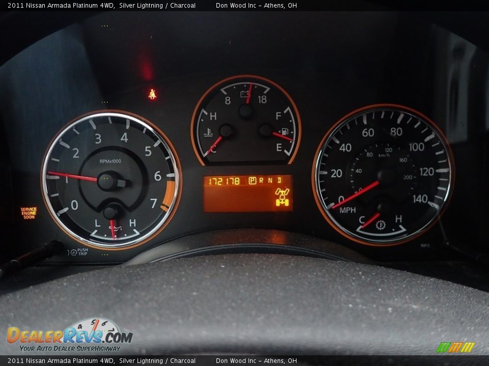 2011 Nissan Armada Platinum 4WD Silver Lightning / Charcoal Photo #16
