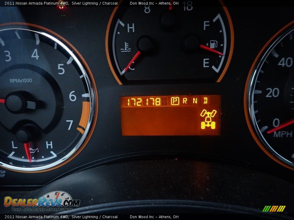 2011 Nissan Armada Platinum 4WD Silver Lightning / Charcoal Photo #21